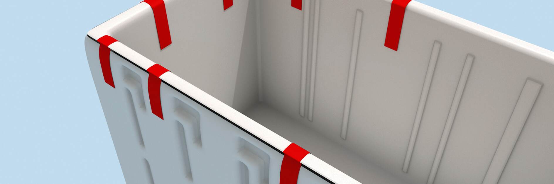 注入時，使用膠帶緊緊固定泡棉。