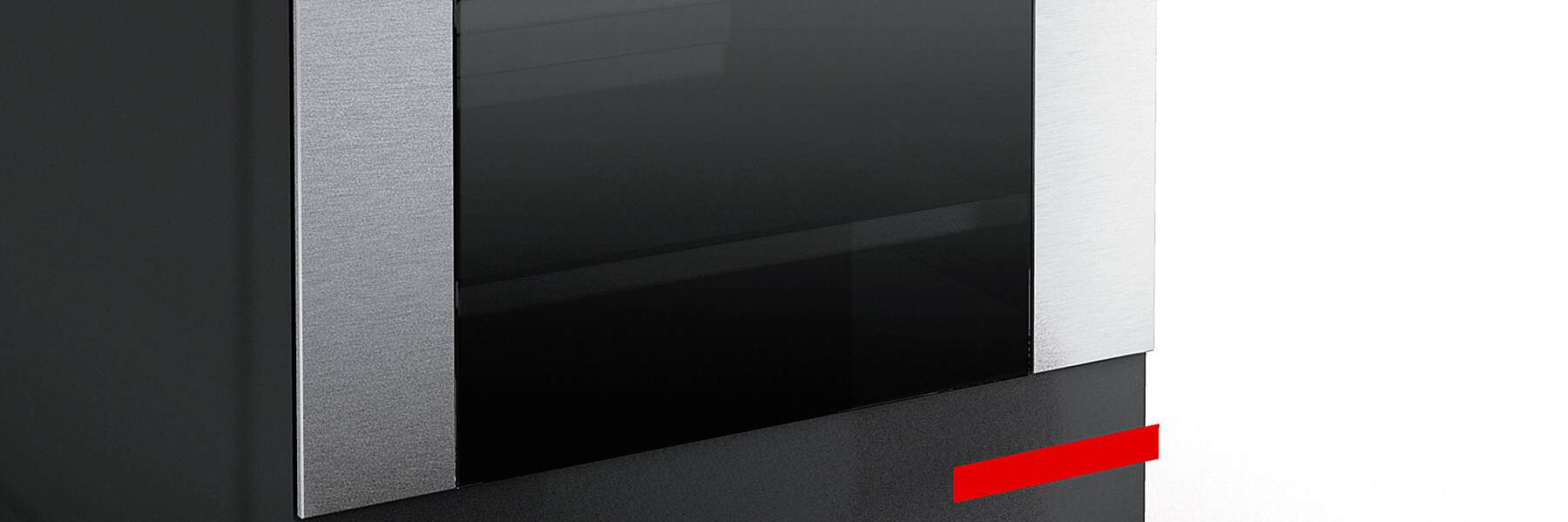 使用雙面膠帶將裝飾面板固定至金屬殼外側。