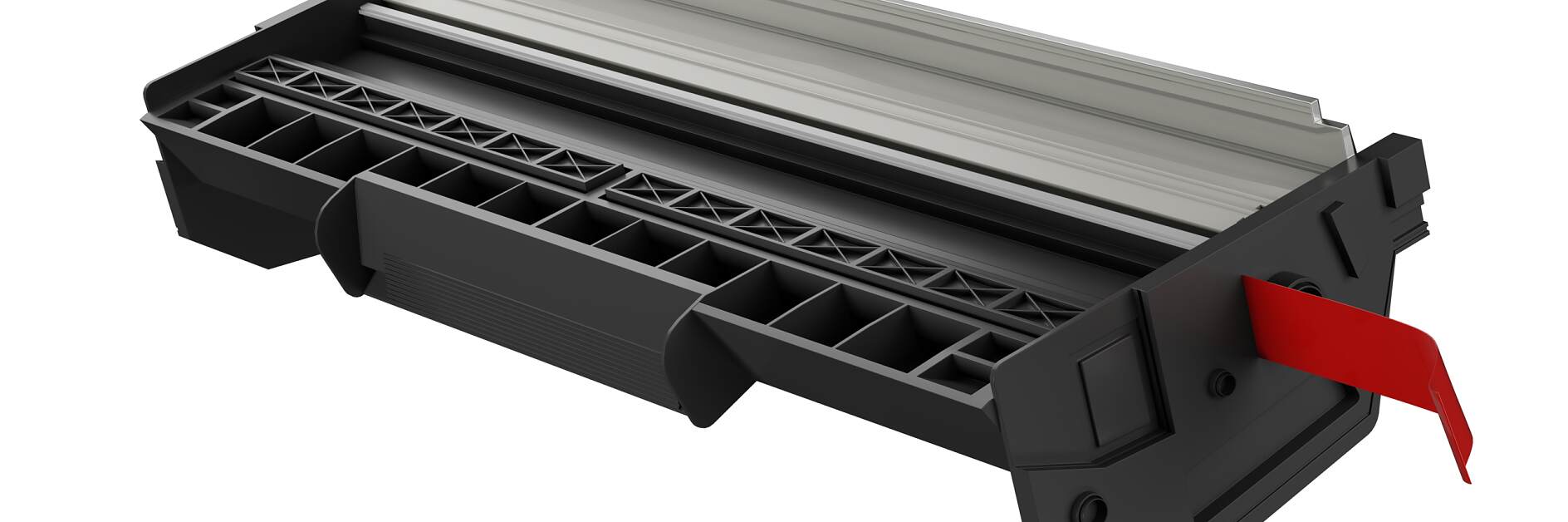 用膠帶保護調色劑密封層。